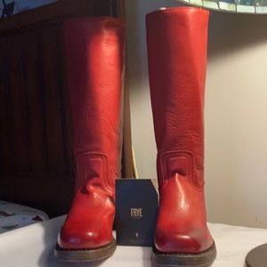 Frye 14L Red Campus Boots. No longer sold. Brand New in box, never worn. Rare.
